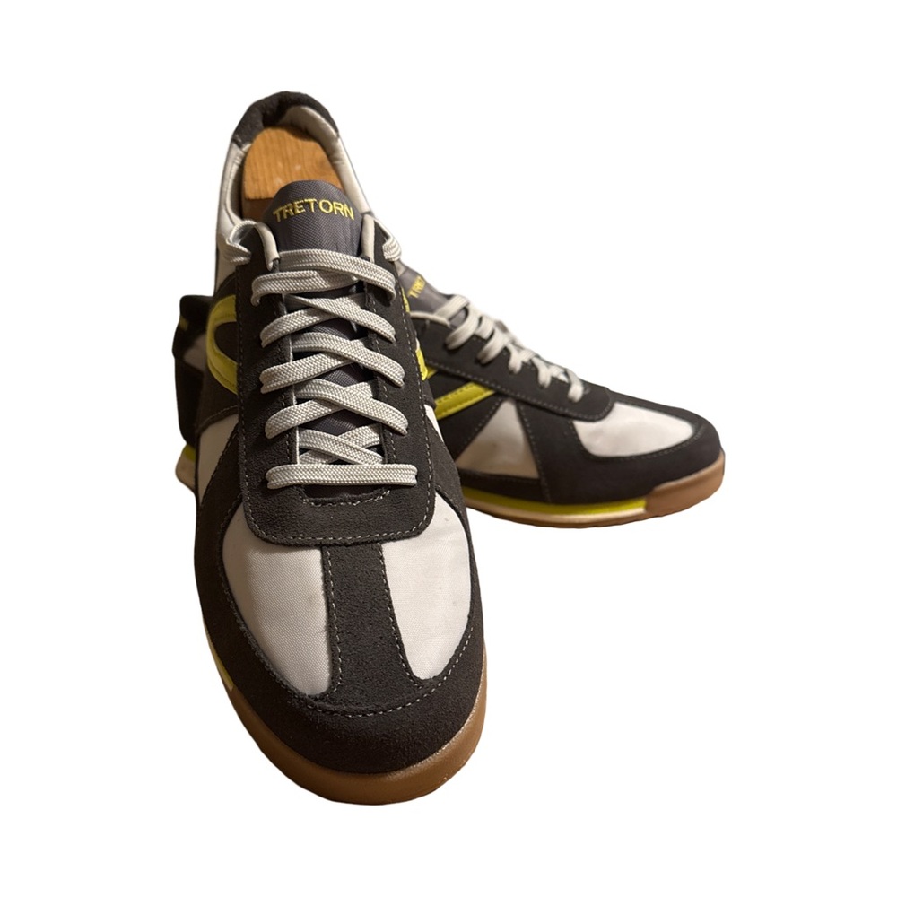 Tretorn Retro Athletic Sneakers in Black, Gray and Yellow